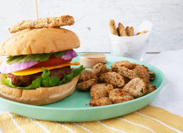 Gluten free air fried pickle recipe.